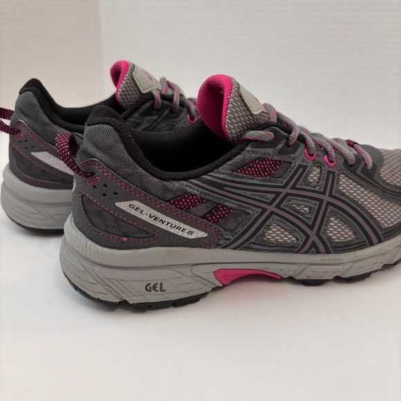 Asics Gel Venture 6 Women's Running Shoe SZ 8.5 Gray Pink - Picture 9 of 12